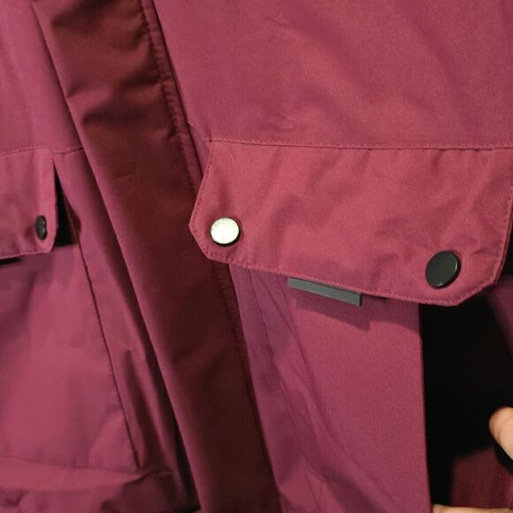 LEDUNTINO “Find Your Own Way” Red Faux Fur Hood Winter Coat Mens Sz XL Layering - Picture 8 of 16